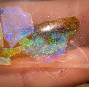 8.9cts - 7x Australian Yowah Golden Crystal Boulder Opal Rough Pieces - Opal Whisperers