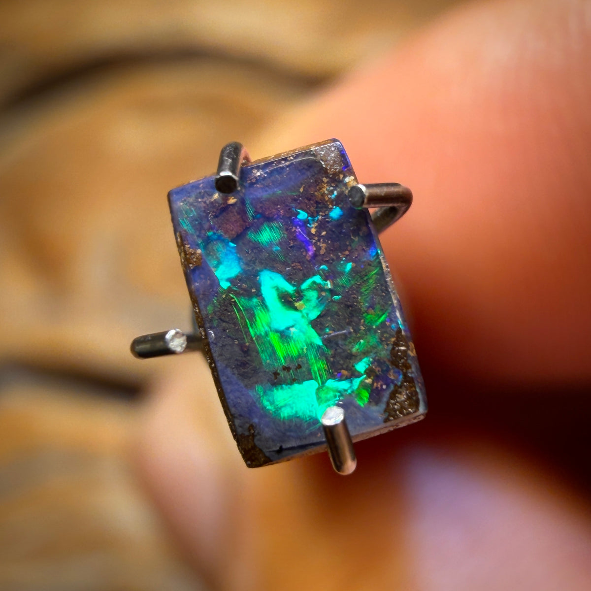 0.45cts - “Little Rippa Ring Stone” Australian Boulder Seam Opal from Queensland