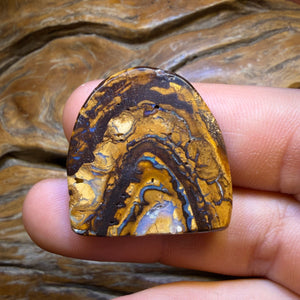 “Cave”57.8cts - Tribal Australian Boulder Opal Picture Stone from Yowah