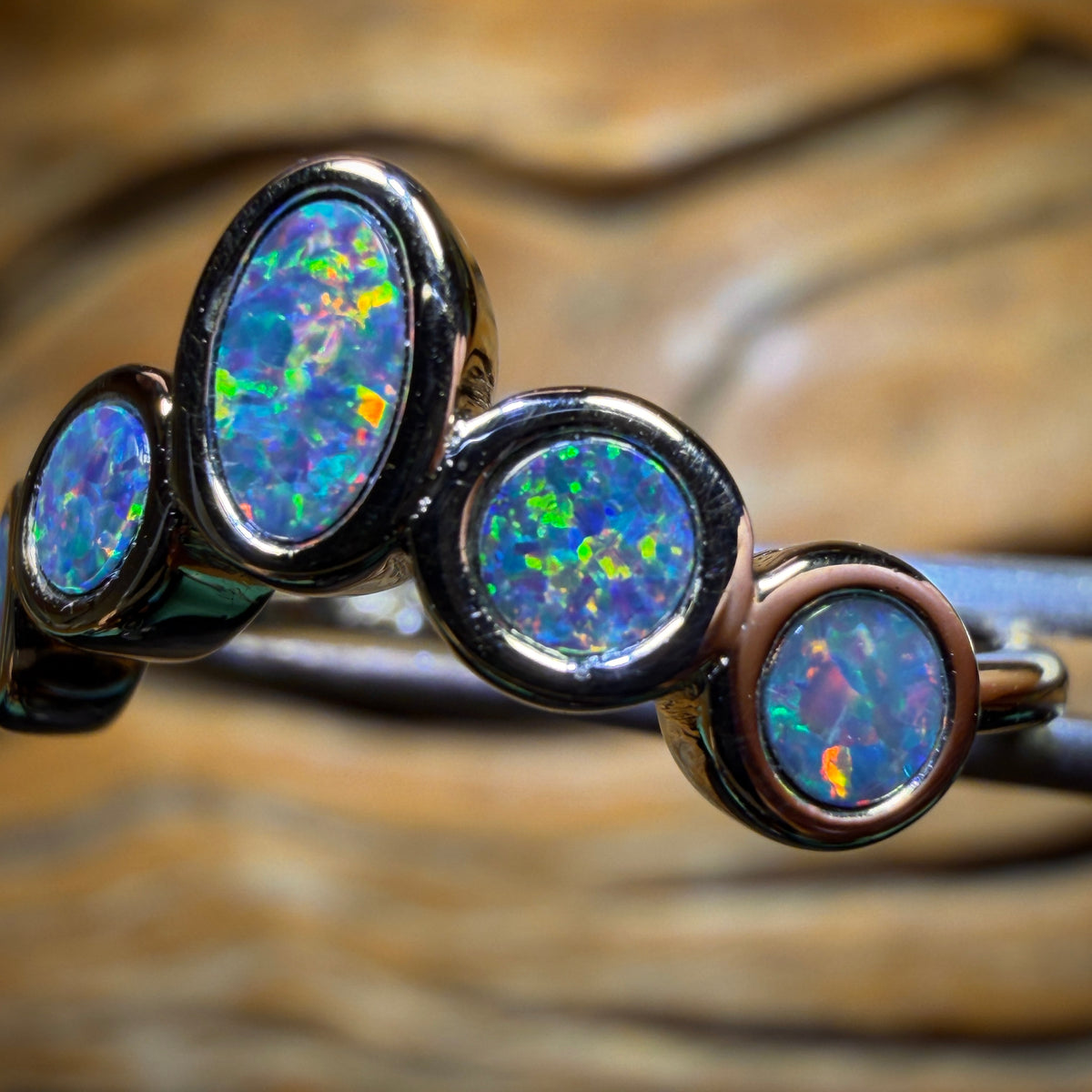 Bargain Card! Sterling Silver - Queensland Boulder Opal Doublet Ring