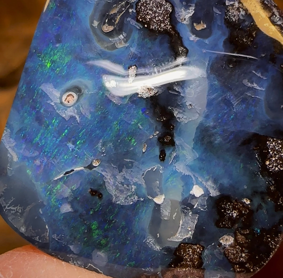 72.5cts - “Rocky Shoals” Queensland Boulder Seam Opal from Winton - Opal Whisperers