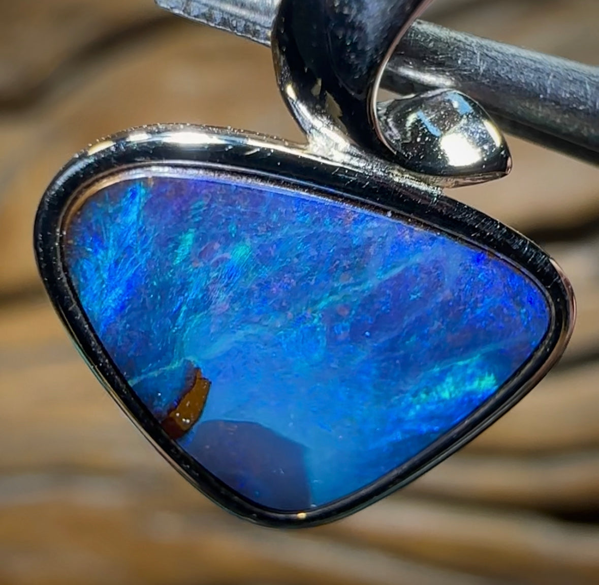 Sterling Silver - SOLID Australian Boulder Opal Pendant - Opal Whisperers
