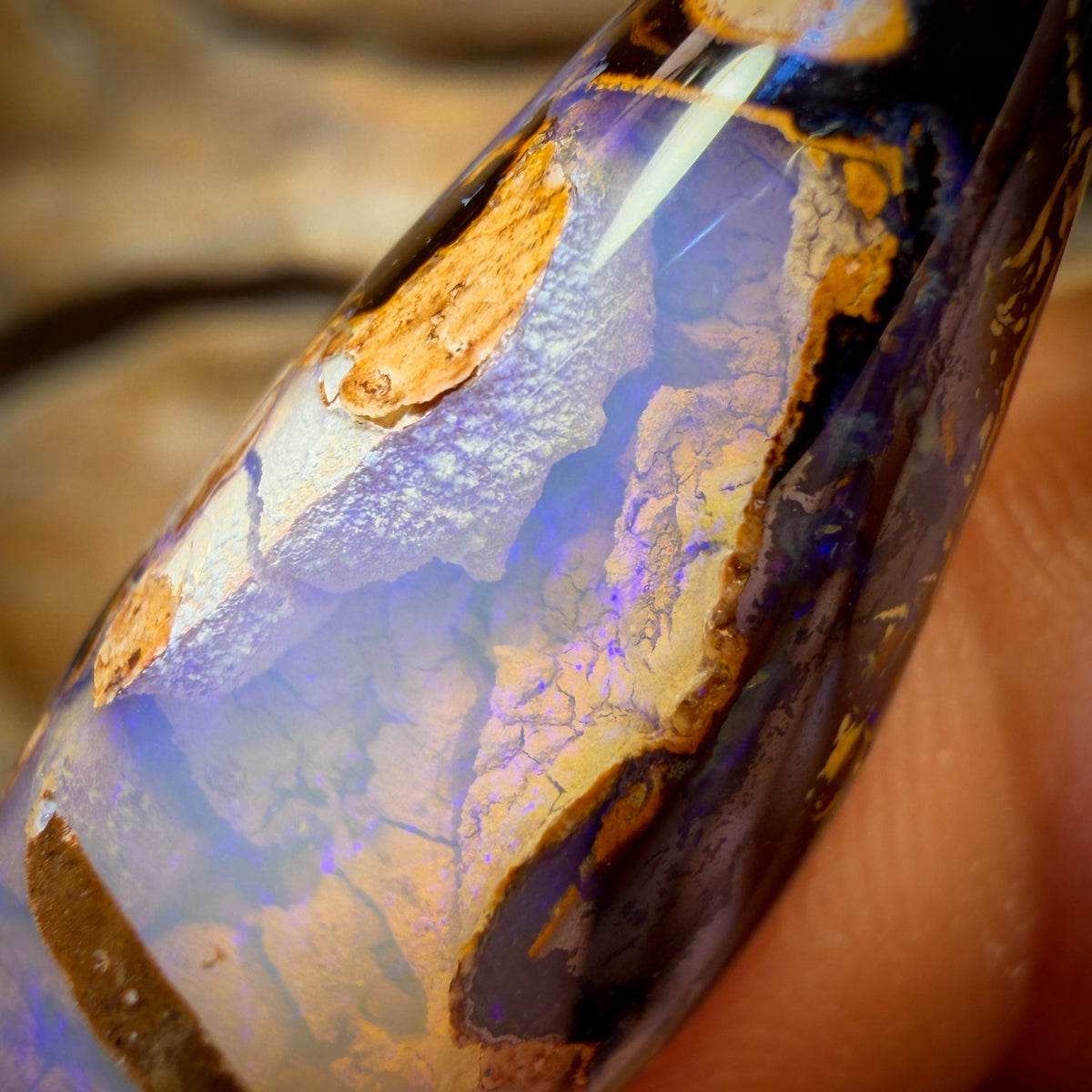 24.6cts - 1/2 Price Banger “Dive In” Yowah Nut Crystal Centre Opal. Australian Boulder Opal