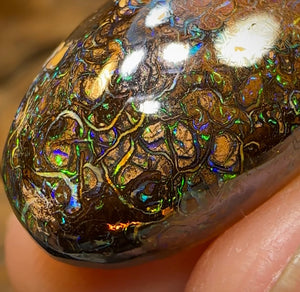 35.8cts - Yowah Boulder Opal. Tribal Pattern Australian Opal - Opal Whisperers