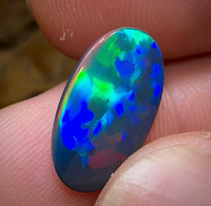 2.45cts I’m On Fire RED ON BLACK Lightning Ridge Black Opal - Opal Whisperers