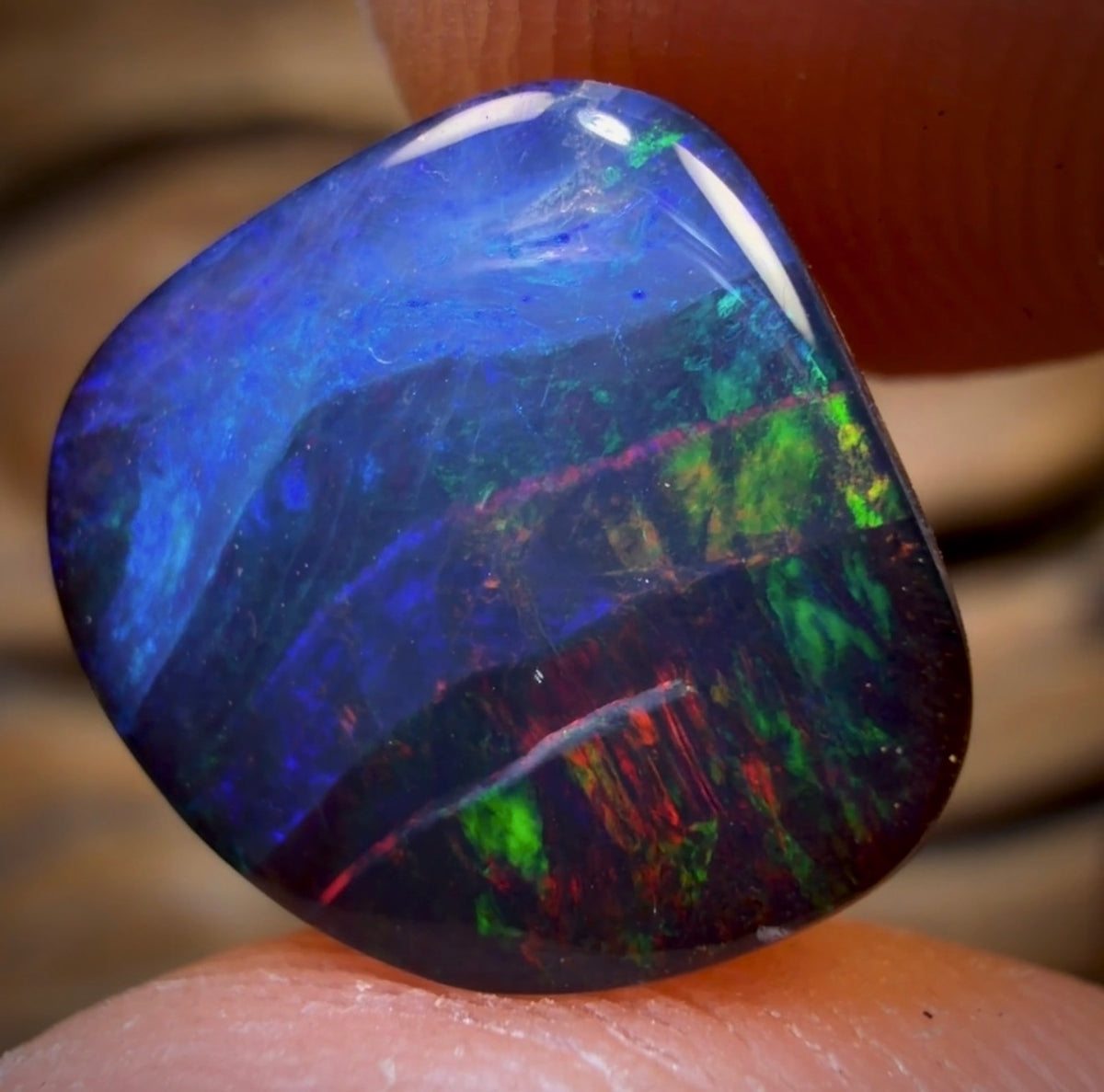4.7cts - “Midnights Fire” Queensland Boulder Seam Opal