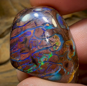 65.2cts - “Tribal Rivers”Australian Boulder Opal. Aquatic Pattern