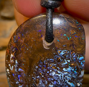 47 x 22mm - Drilled Australian Boulder Opal Necklace