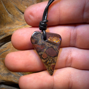 32 x 20mm - Drilled Queensland Boulder Opal Necklace