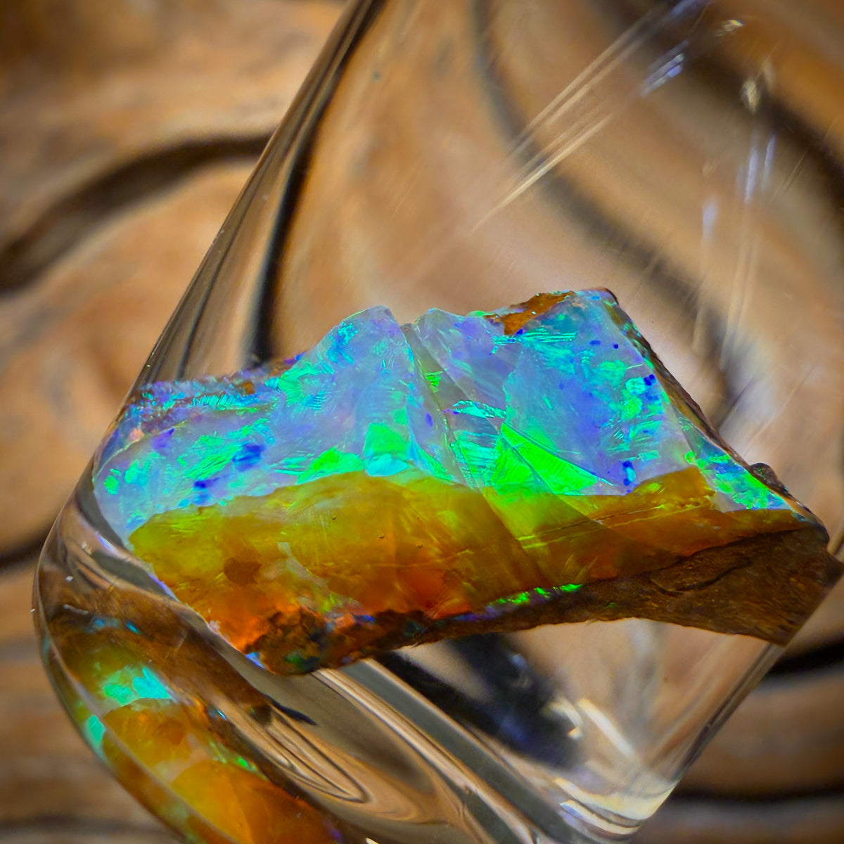 15cts - Vial of Rare Yowah Fossil Opal Golden Green Crystal Rough Specimen