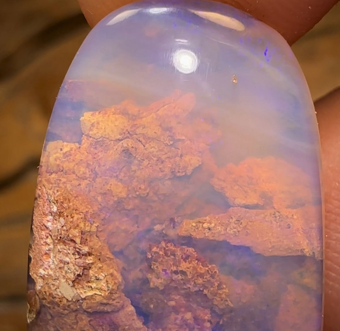 30.4cts - Solid Australian Boulder Pipe Opal