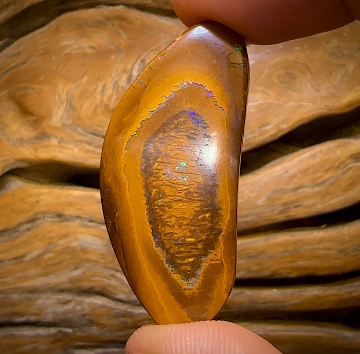 68.8cts - Tan Tribal Queensland Boulder Opal from Yowah
