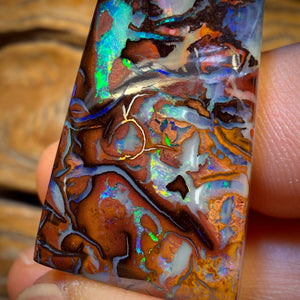 Hey Dad! 122.8cts - BIG TOP PARTNERS Tribal Queensland Boulder Opal Picture Stone Pair