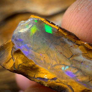 27.4cts - Yowah Nut Crystal Centre Opal Rough Half