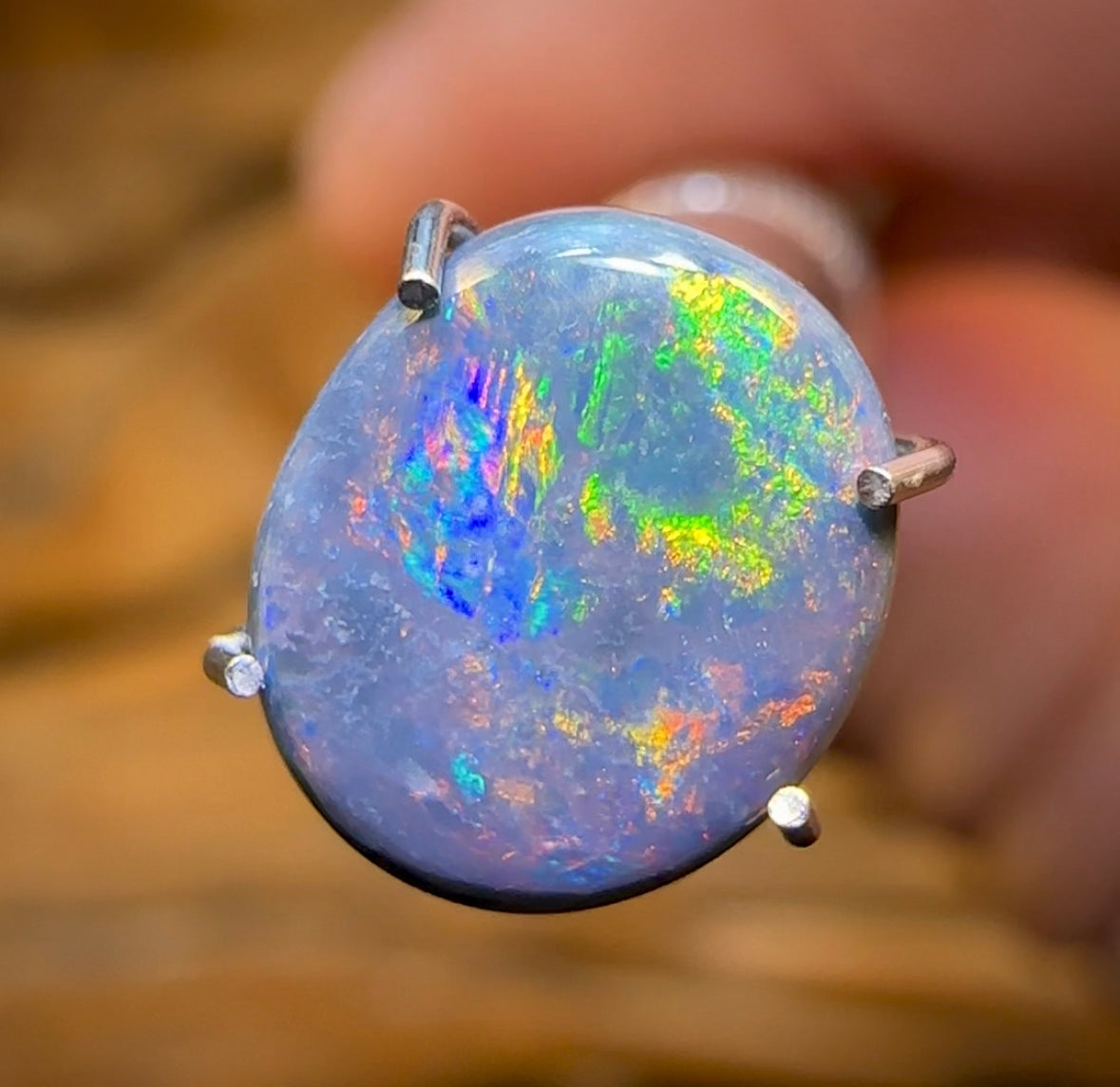 1.4cts - Australian Black Opal from Lightning Ridge. Old School Collection - Opal Whisperers