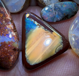 🔒71.6cts - 7x Finished Queensland Boulder Opal Parcel Below Cutting Cost