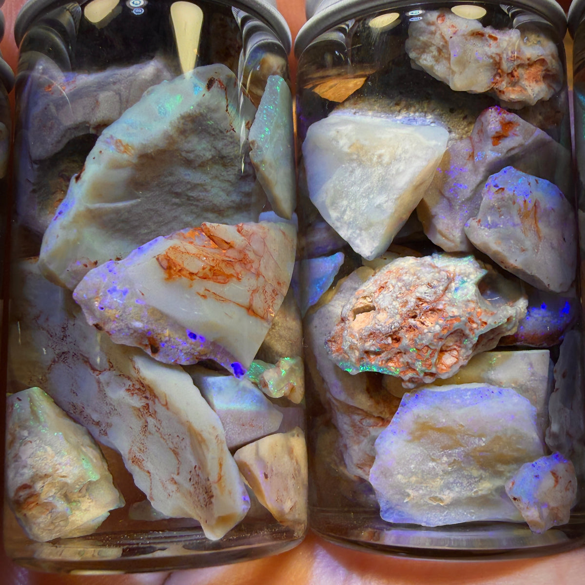 50cts Lightning Ridge Opal Rough Chip Vials. BULK LISTING