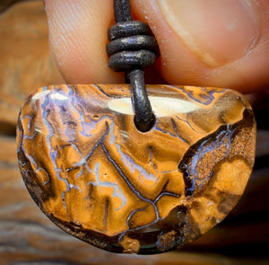 29 x 20mm - Drilled Tribal Queensland Boulder Opal Necklace