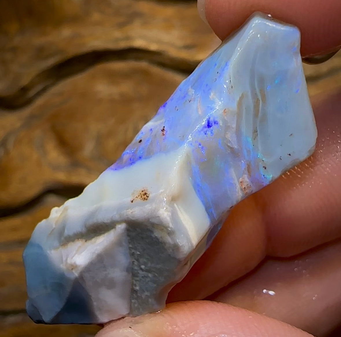 34.6cts - Dark Opal Rough Piece from Lightning Ridge - Opal Whisperers
