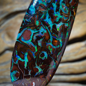 34.7cts - TOP Tribal Queensland Boulder Opal from Koroit. Double Sided