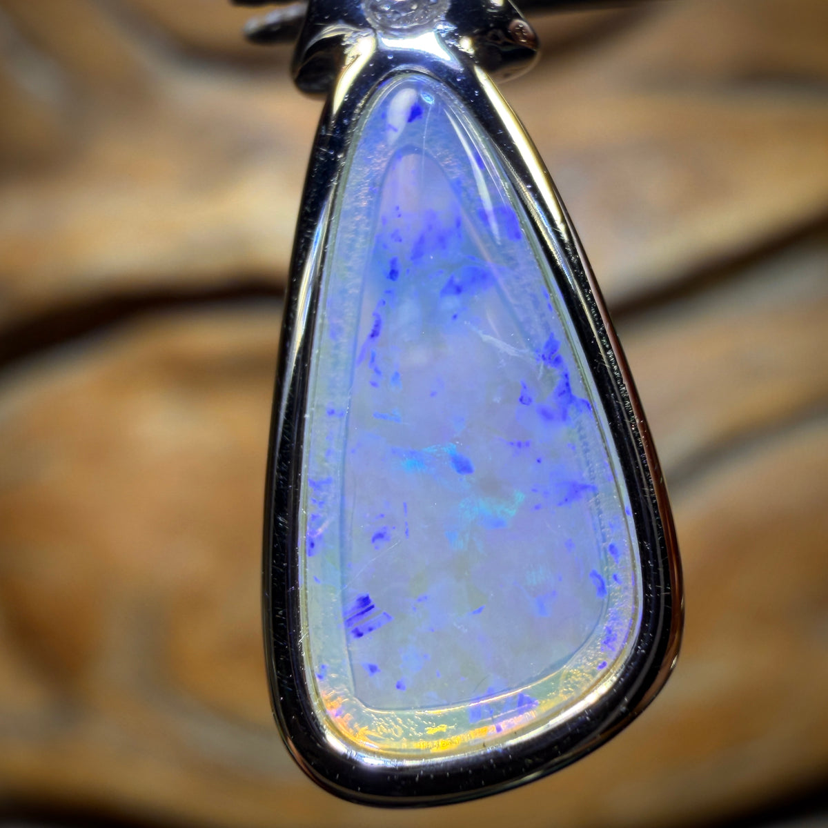 Sterling Silver - Solid South Australian Crystal Opal Pendant