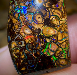 27.6cts - Yowah Nut Opal. Tribal Pattern