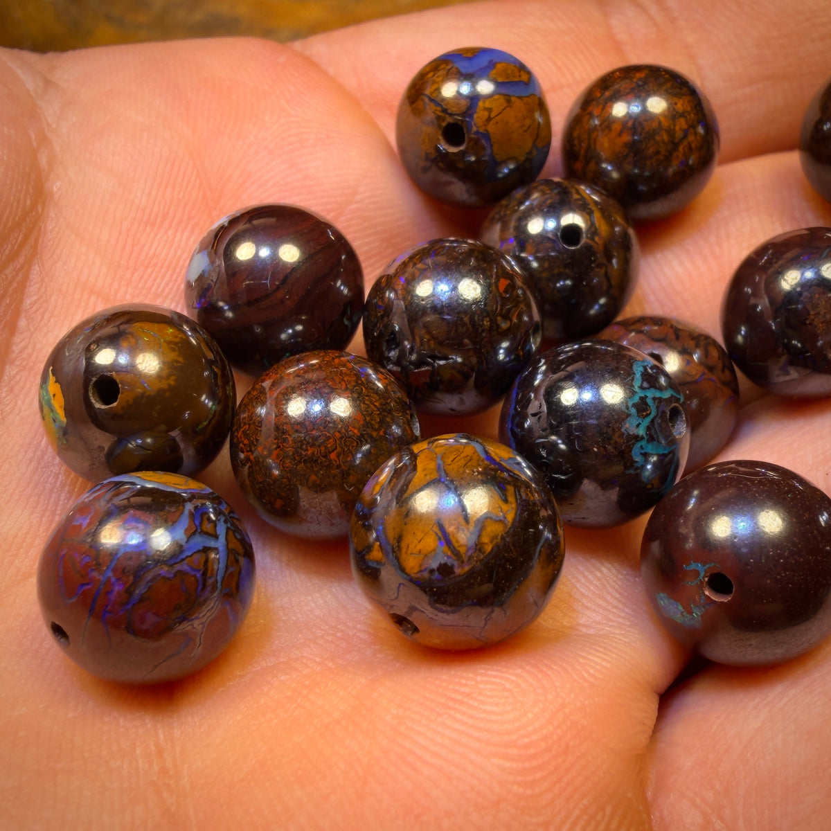 Drilled Boulder Opal Tribal Beads. BULK LISTING Multiple available