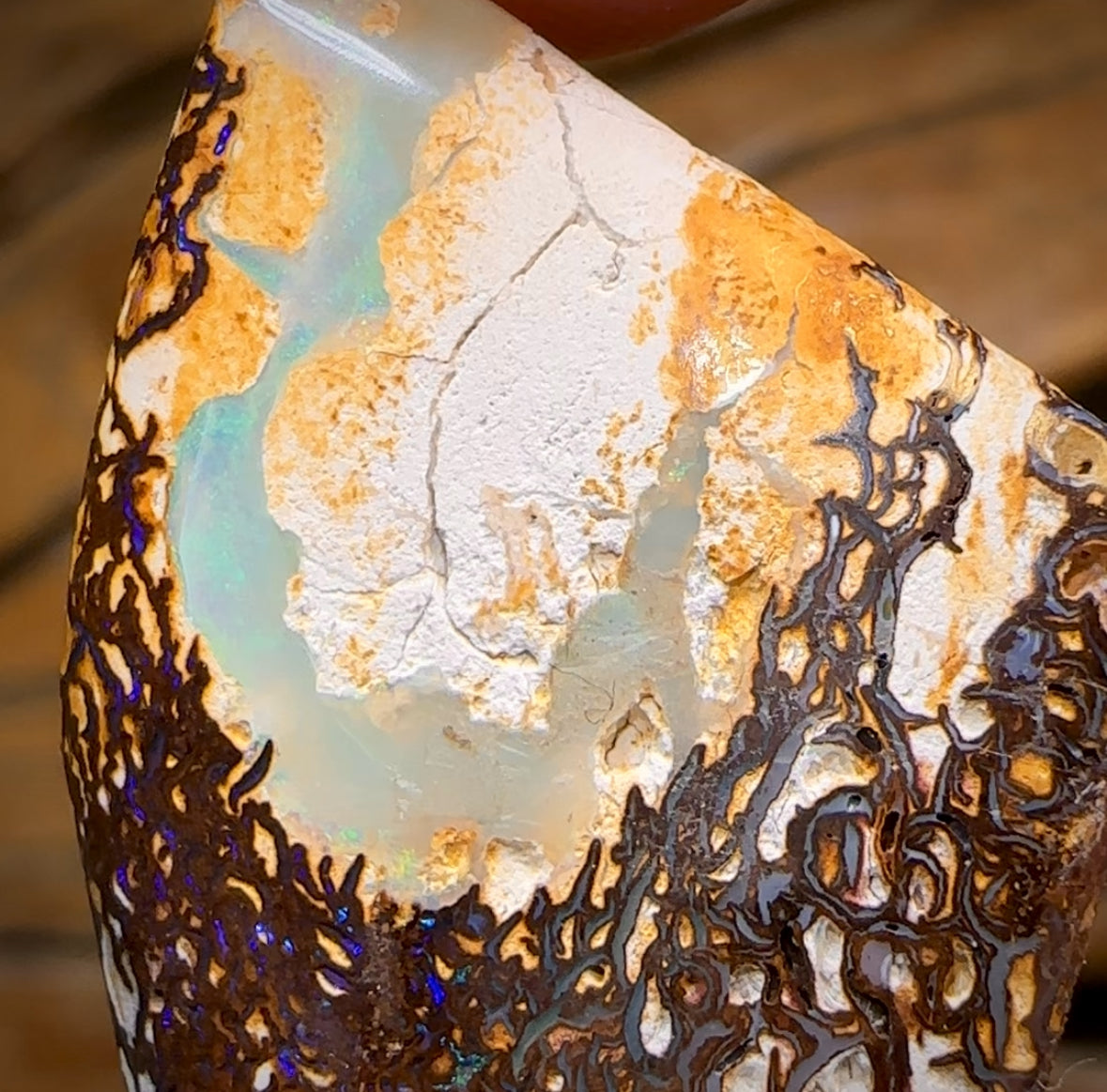 Auction Fall-Through = Your Gain! 🔥 Now More Than 50% Off RRP 🚨 28.9cts - Tribal Australian Boulder Opal. Double Sided