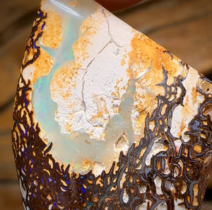 Auction Fall-Through = Your Gain! 🔥 Now More Than 50% Off RRP 🚨 28.9cts - Tribal Australian Boulder Opal. Double Sided