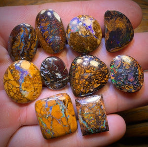 122.7cts - 10x Australian Tribal Boulder Opal’s. Wholesale Dealer’s Parcel