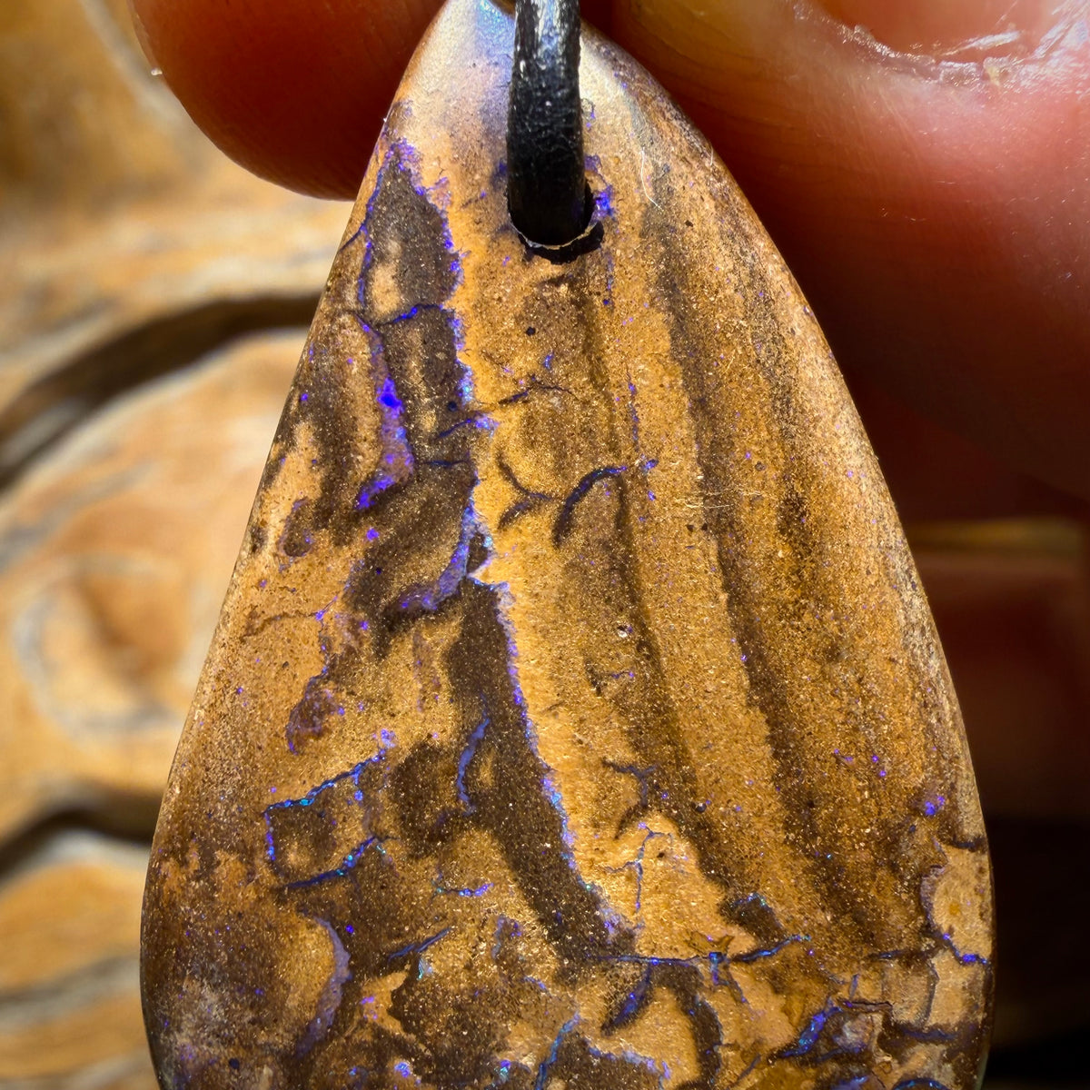 Wildcard! 40 x 25mm - Drilled Tribal Queensland Boulder Opal Necklace