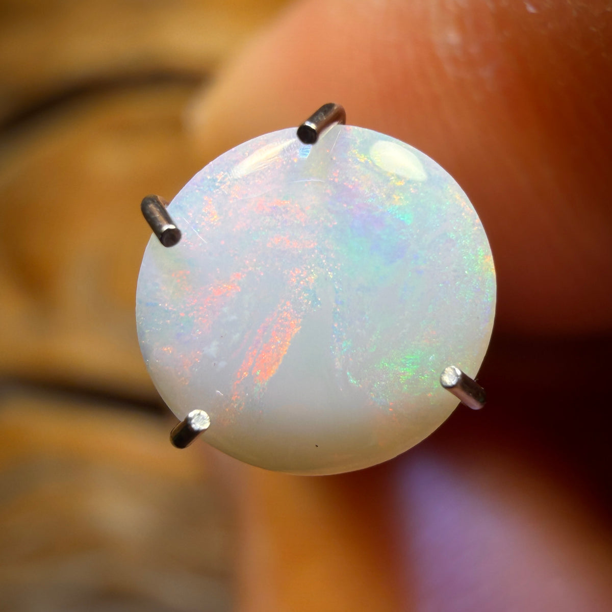 Bargain Card! 0.6cts - South Australian White Opal from Coober Pedy