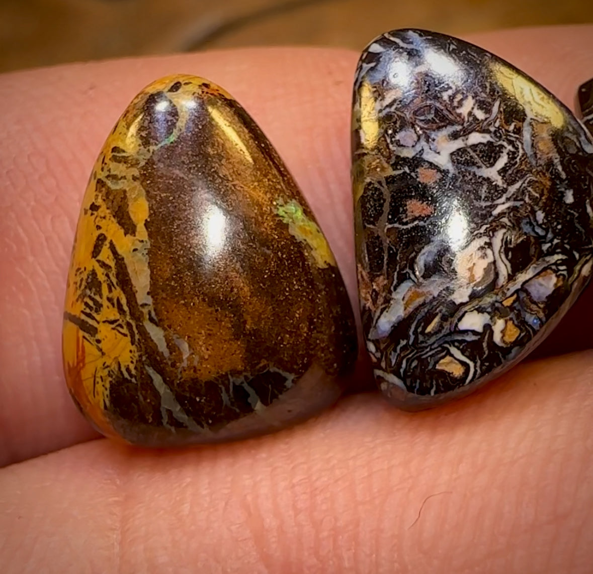 🔨 AUCTION 🔨 No Reserve 15.6cts - 3x Loose Queensland Boulder Opals. Parcel