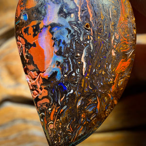 33 x 21mm - Drilled Tribal Queensland Boulder Opal Necklace
