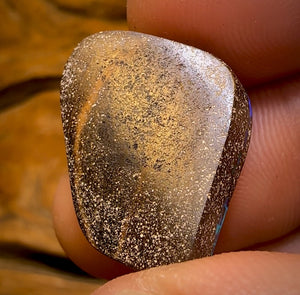 19.3cts - “Celebrity Stone” TOP GEM TOP UNDULATED CUT Yowah Seam Opal. Featured on “Outback Opal Hunters”!