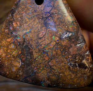 Auction Fall-Through = Your Gain! 🔥 Now More Than 50% Off RRP 🚨 30 x 30mm - Drilled Tribal Queensland Boulder Opal Necklace