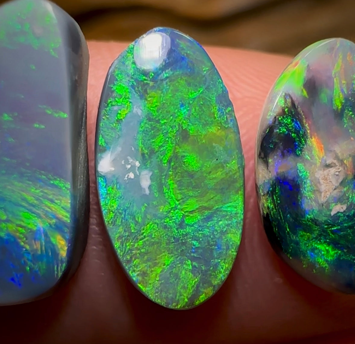 6cts - 3x Lightning Ridge Solid Black Opal Parcel. Half Price - Opal Whisperers