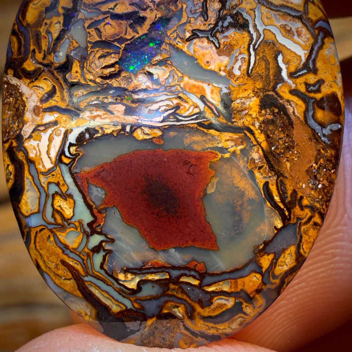 25.1cts - Eye Pair 2/2 Tribal Queensland Boulder Opal from Yowah