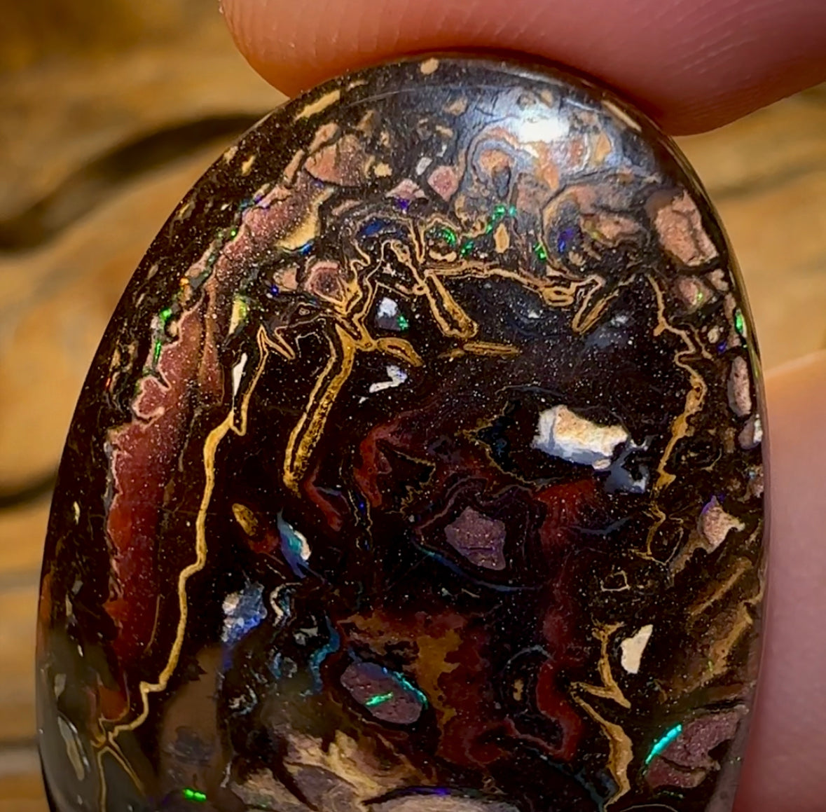 99.5cts - Big Queensland Boulder Tribal Opal Beauty - Opal Whisperers