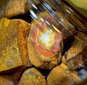 132.1g - Jar of Rough Australian Boulder Opal