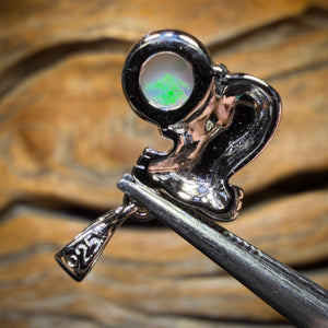 Sterling Silver - Australian White Opal Pendant