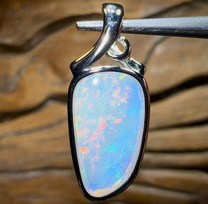 Sterling Silver - Solid South Australian Crystal Opal Pendant