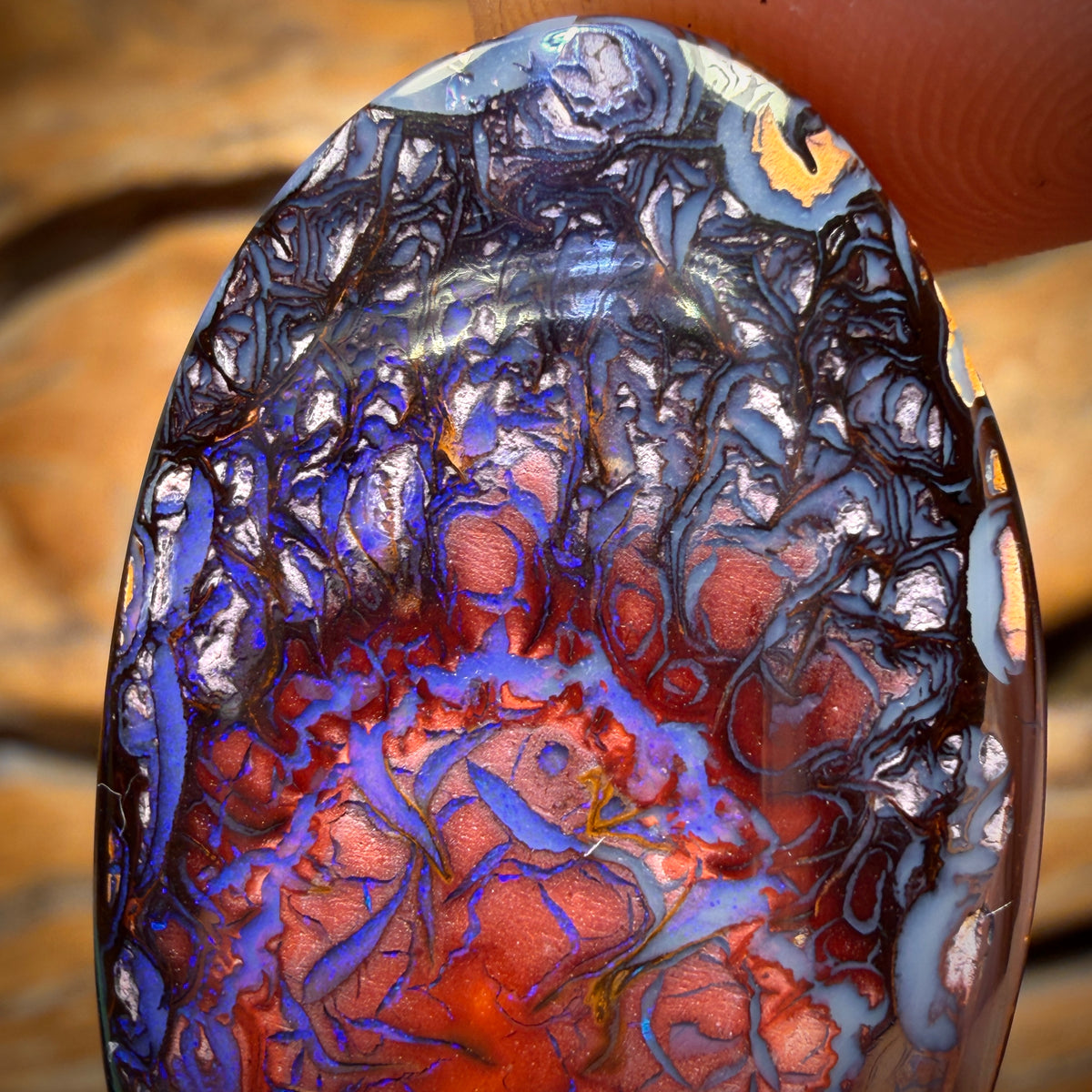 71.5cts - Tribal Queensland Boulder Opal from Yowah