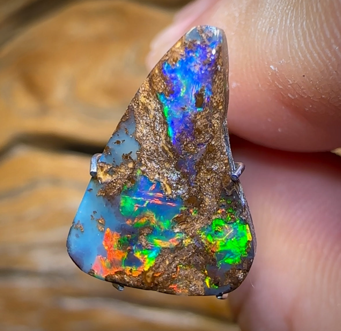 4.15cts - Amazing Colour Pattern Combo Queensland Boulder Opal from Yowah
