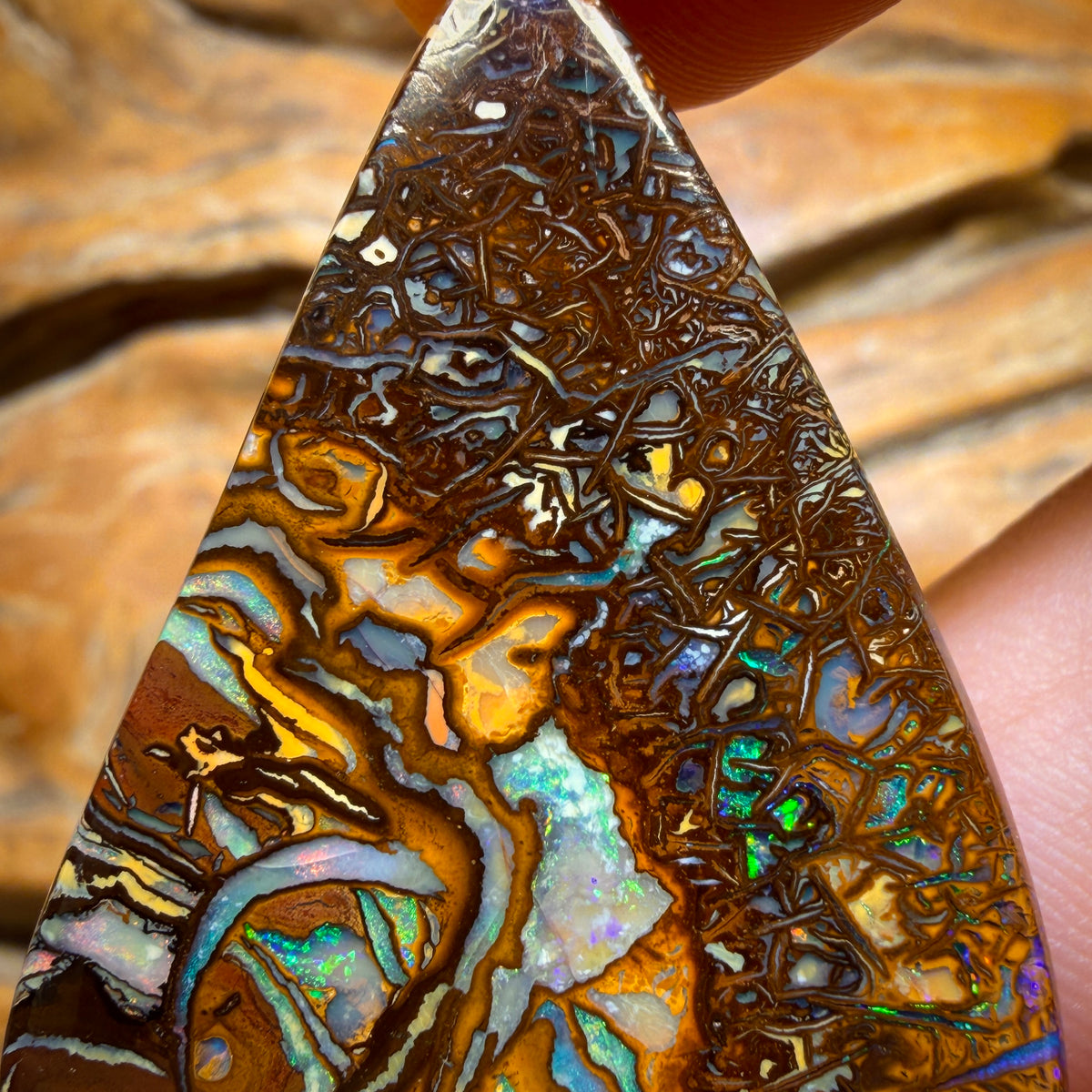 123.3cts - Huge Top Tribal Artistic Queensland Boulder Opal from Yowah