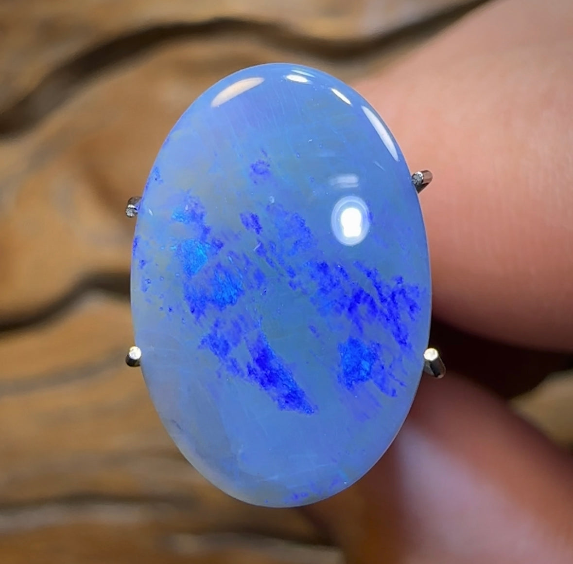 4.65cts - Lightning Ridge Semi Black Opal - Opal Whisperers