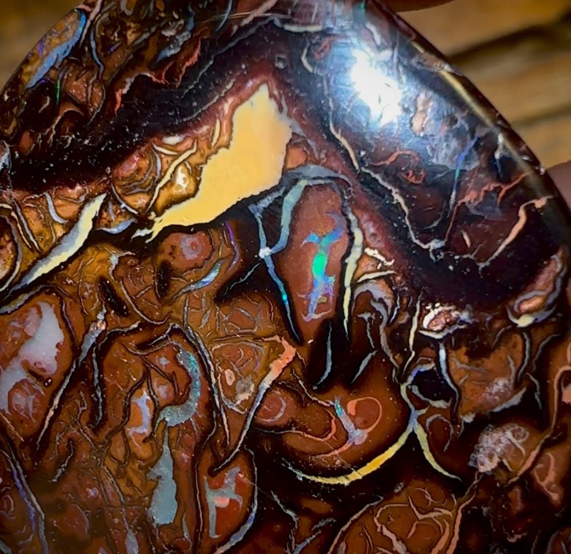 108.7cts - Big Tribal Queensland Boulder Opal from Koroit