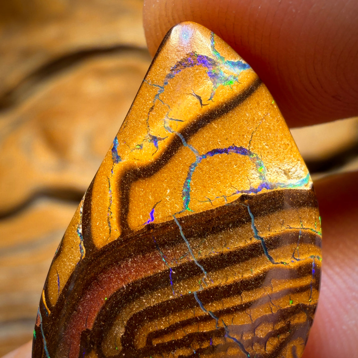 26,5cts - Stammes-Boulderopal aus Queensland, Yowah