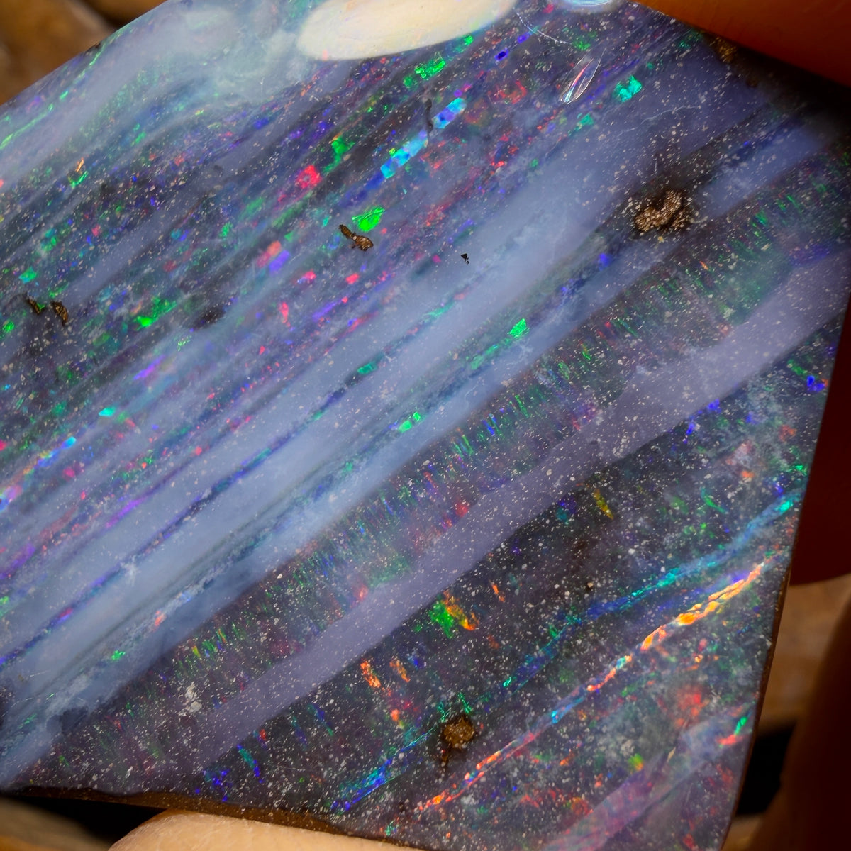 “Set in Stone” - Private Collector Acquisition  - “Slip Stream” 98.6cts - Top Australian Boulder Seam Opal