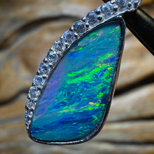 Sterling Silver - Queensland Boulder Opal Doublet Pendant